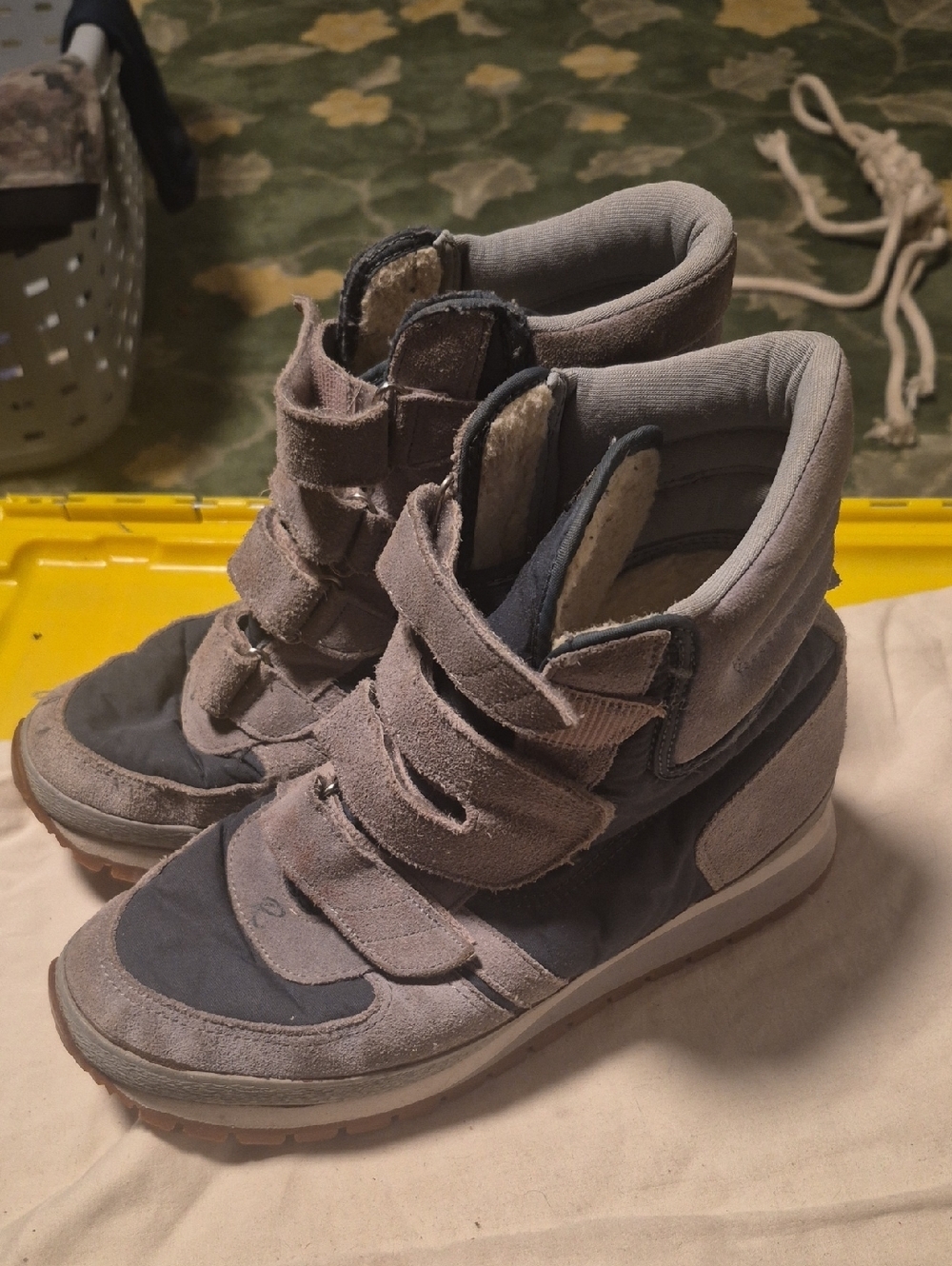 Men's Gray Suede Winter Boots - Waterproof Snow & Rain